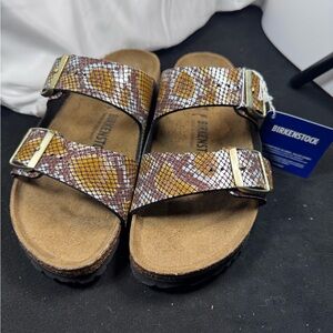 Birkenstock Women’s Snake Pattern Sandals
